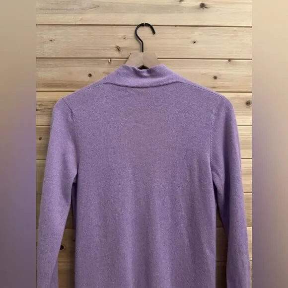 Brunello Cucinelli Size Medium Pink Purple Double Zipper Ruched Cashmere Sweater - Picture 11 of 14